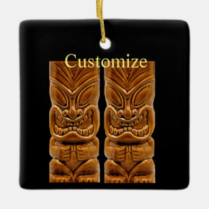 Ornement En Céramique Sculpture Gold Tiki Thunder_Cove