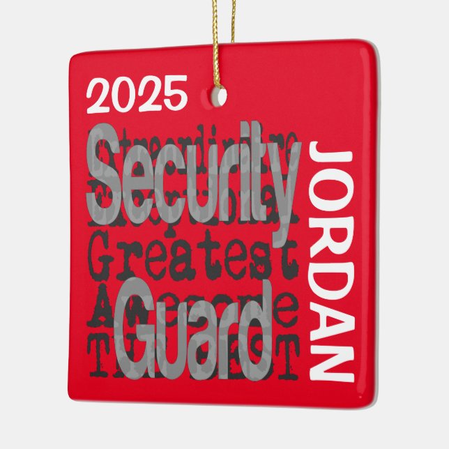 Ornement En Céramique Security Guard Extraordinaire CUSTOM (Gauche)