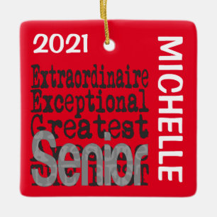 Ornement En Céramique Senior Extraordinaire CUSTOM