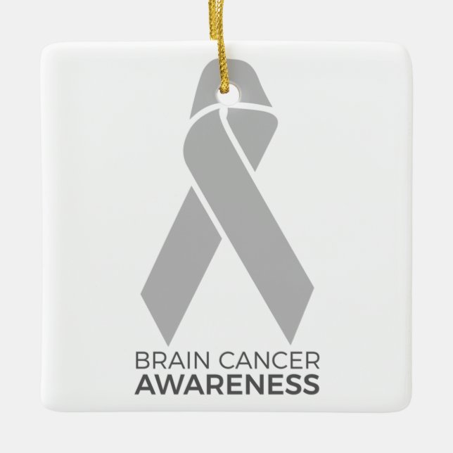 Ornement En Céramique Sensibilisation au cancer du cerveau (Devant)