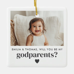 Ornement En Céramique Serez-Vous Mes Parents - Proposition Photo