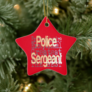 Ornement En Céramique Sergent de police Extraordinaire