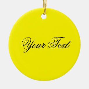 Ornement En Céramique SEULEMENT COULEUR / citron + votre texte