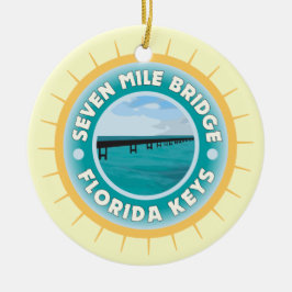 Ornement En Céramique Seven Mile Bridge Florida Keys