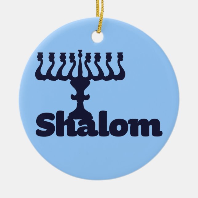 Ornement En Céramique Shalom (Devant)