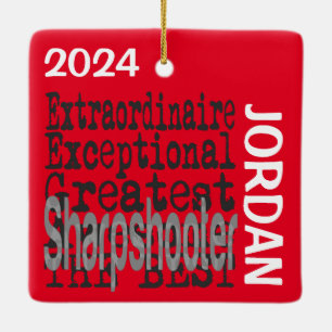 Ornement En Céramique Sharpshooter Extraordinaire PERSONNALISÉ