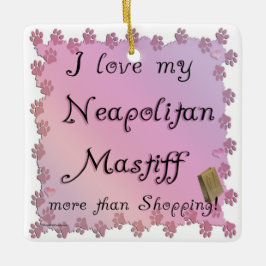 Ornement En Céramique Shopping Neapolitain Mastiff