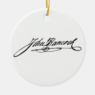 Ornement En Céramique Signature de père fondateur John Hancock