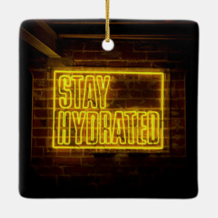 Ornement En Céramique Signe jaune néon hydraté