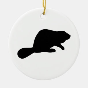Ornement En Céramique Silhouette beaver