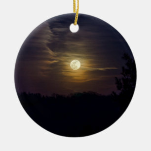 Ornement En Céramique Silhouette de la lune