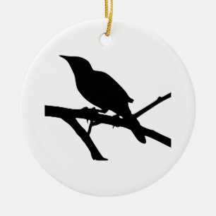 Ornement En Céramique Silhouette Mockingbird
