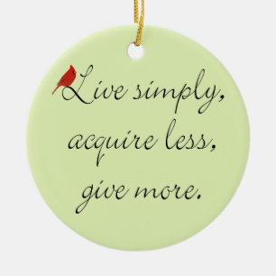 Ornement En Céramique Simplifiez l'ornement de Noël