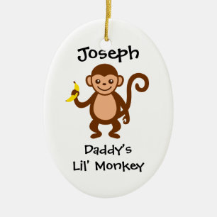 Ornement En Céramique Singe de Daddys Lil