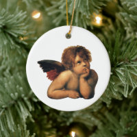 Sistine Madonna, Angels détail par Raphael Sanzio