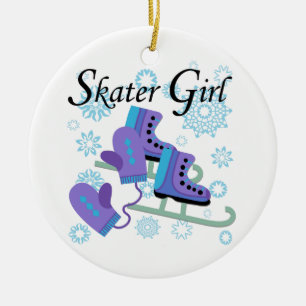 Ornement En Céramique Skater Girl
