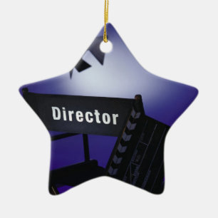Ornement En Céramique Slate du directeur, chaise et lumière d'étape