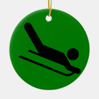 Ornement En Céramique Sledding