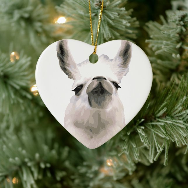 Ornement En Céramique Snooty Snobby Llama personnalisé (Arbre)