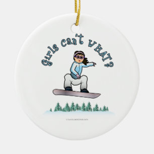 Ornement En Céramique Snowboardeur léger