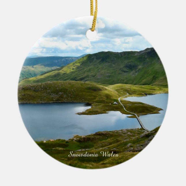 Ornement En Céramique Snowdonia Wales. (Devant)