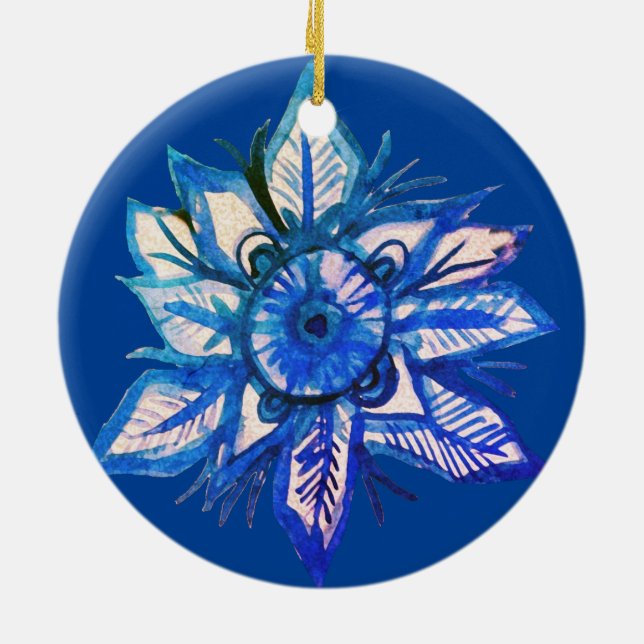 Ornement en céramique Snowflake (Dos)