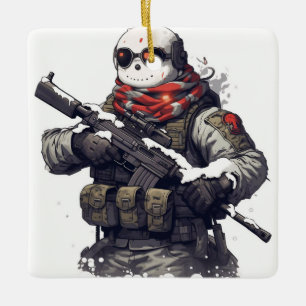 Ornement En Céramique Snowman tactique