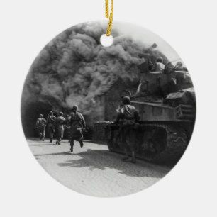 Ornement En Céramique Soldats de la cinquante-cinquième deuxième guerr