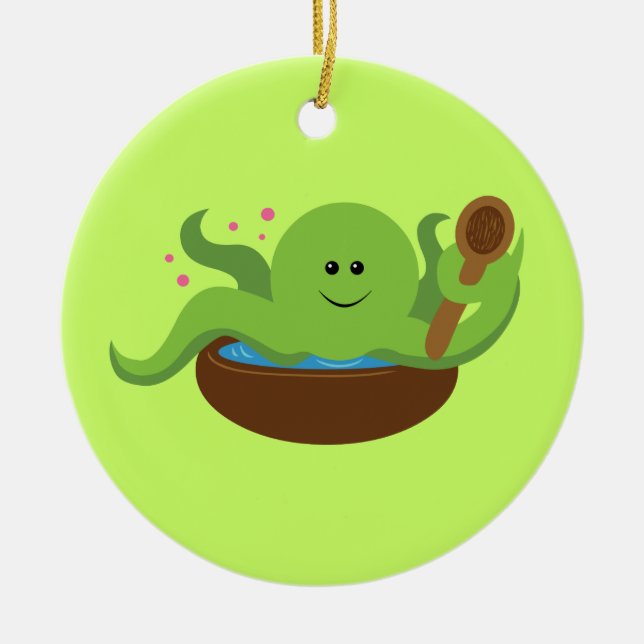 Ornement En Céramique Soupe d'octopus (Devant)