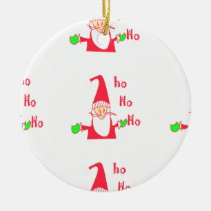 Ornement En Céramique Souris caricature amusante Collection Père Noël.
