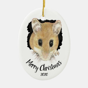 Ornement En Céramique Souris mignonne personnalisée Pékin Joyeux Noël