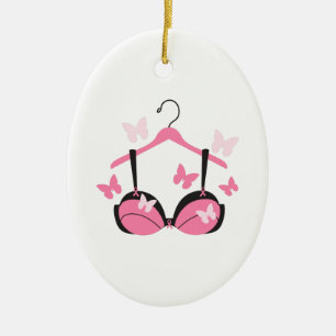 Ornement En Céramique Soutien-gorge de cancer du sein