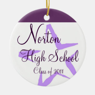 Ornement En Céramique Souvenir d'étoile de lycée de Norton