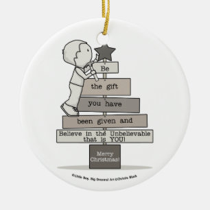 Ornement En Céramique Soyez l'arbre de Noël-cadeau