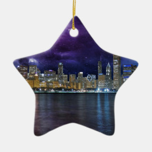 Ornement En Céramique Spacey Chicago Skyline