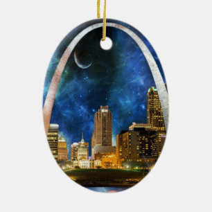 Ornement En Céramique Spacey St. Louis Skyline