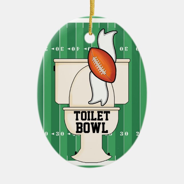 Ornement En Céramique Sports - Toilette BOWL (Devant)