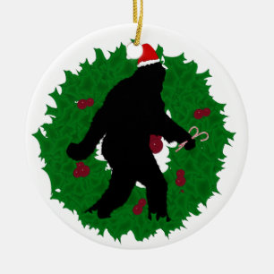 Ornement En Céramique Squatchine de Noël