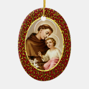 Ornement En Céramique St Anthony de Padoue personnalisent la couleur