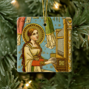 Ornement En Céramique St Cecilia de Rome (détail; BNG 02)