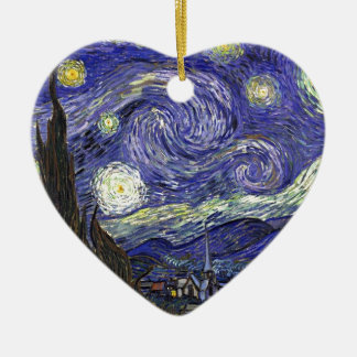 Ornement En Céramique Starry Night, Vincent Van Gogh.