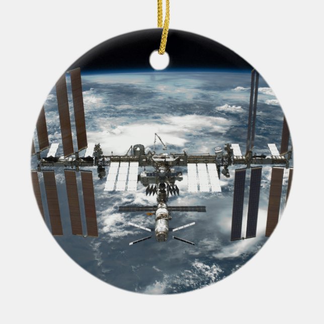 Ornement En Céramique Station Spatiale Internationale ISS, effort 2011 (Devant)