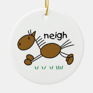 Ornement En Céramique Stick Figure Cheval T-shirts et cadeaux