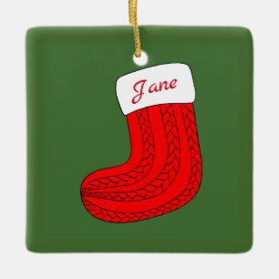 Ornement En Céramique Stockage de Noël personnalisé