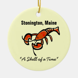 Ornement En Céramique Stonington, Maine Lobster