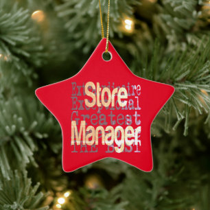Ornement En Céramique Store Manager Extraordinaire