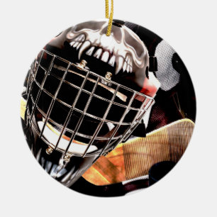 Ornement En Céramique Style de grunge de vitesse d'hockey