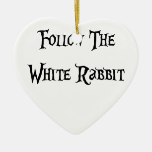 Ornement En Céramique Suivez Alice du lapin blanc