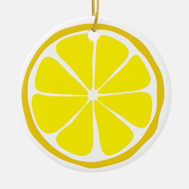 Ornement En Céramique Summer Citrus Lemon (Devant)