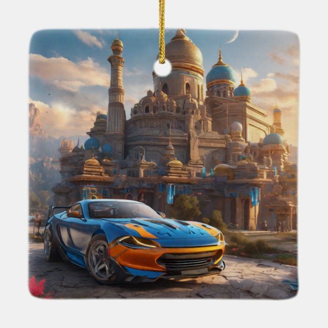 Ornement En Céramique Supercar cool beau monastère (Dos)